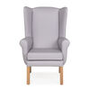 Tanfield Wingback Lounge Dining Armchair - Silver Thumbnail