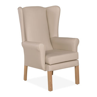 Tanfield Wingback Lounge Dining Armchair - Cream