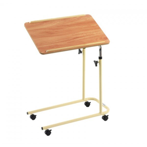 Overbed Table With Castors - Cream Frame