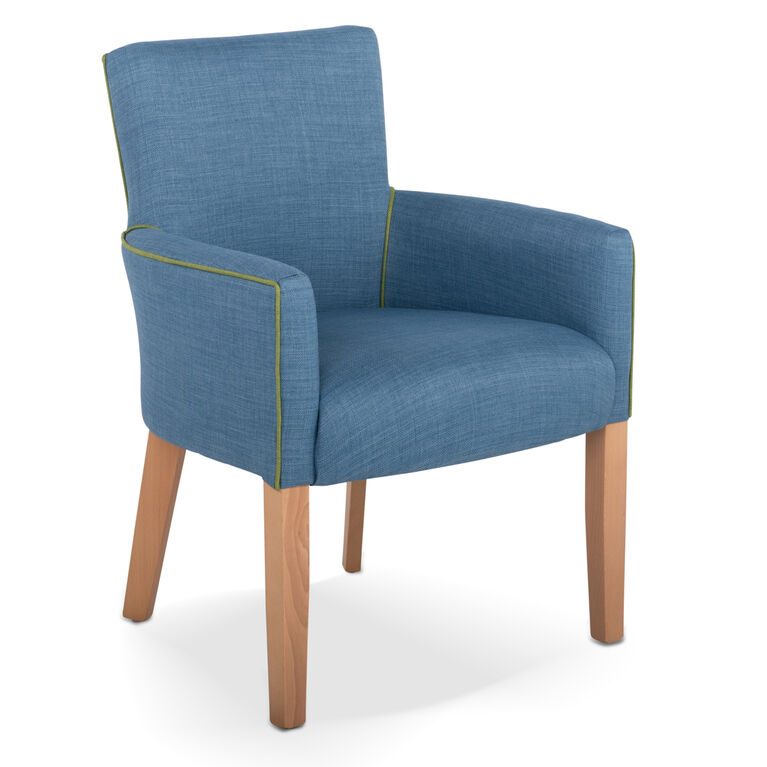 NHC Deluxe Guest Chair - Denim (Lime Piping)
