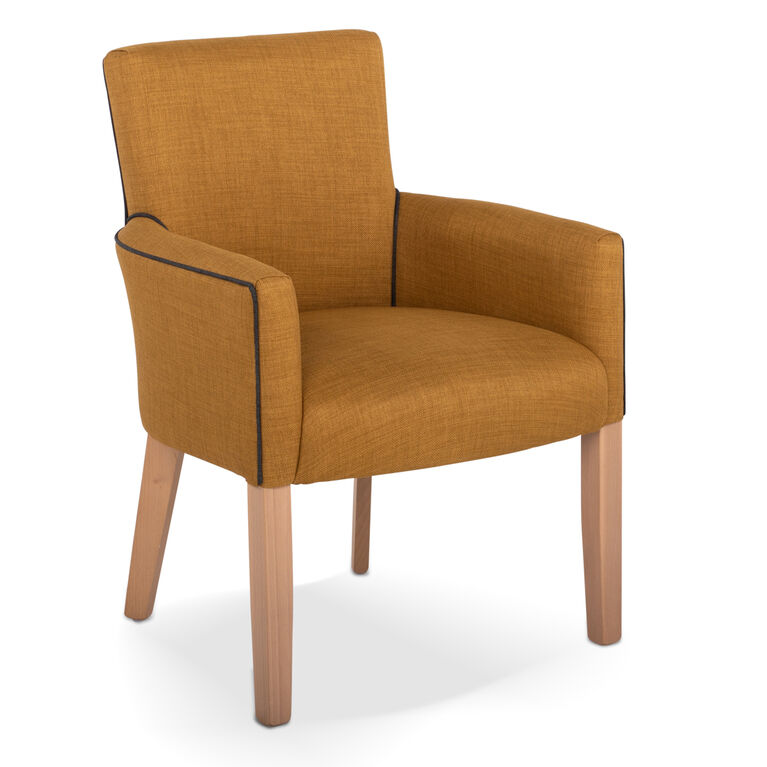 NHC Deluxe Guest Chair - Mustard (Charcoal Piping)