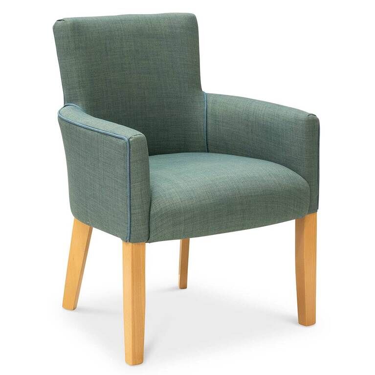 NHC Deluxe Guest Chair - Duck Egg (Denim Piping)