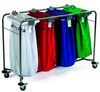 Linen Trolley - 4 Bag - White, Red, Blue & Green Lids Thumbnail