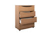 NHC Deluxe 4 Drawer Chest With Cutaway Handle - Lissa Oak Thumbnail