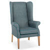 NHC Deluxe High Back Wing Chair - Duck Egg (Teal Piping) Thumbnail