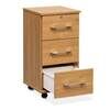 NHC Deluxe 3 Drawer Bedside Cabinet - Lancaster Oak C/W lock Thumbnail