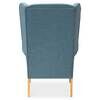 NHC Deluxe High Back Wing Chair - Denim (Duck Egg Piping) Thumbnail