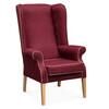NHC Deluxe High Back Wing Chair - Plum (Sand Piping) Thumbnail