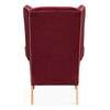 NHC Deluxe High Back Wing Chair - Plum (Sand Piping) Thumbnail