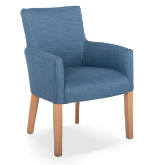 NHC Deluxe Guest Chair - Denim (Duck Egg Piping)