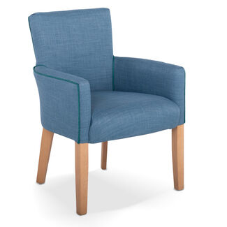 NHC Deluxe Guest Chair - Denim (Teal Piping)