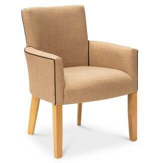 NHC Deluxe Guest Chair - Sand (Charcoal Piping)