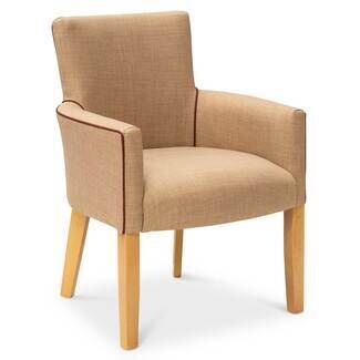 NHC Deluxe Guest Chair - Sand (Plum Piping)