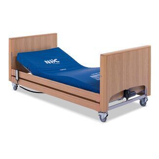 NHC Low Profile Bed With Side Rails - Oak
